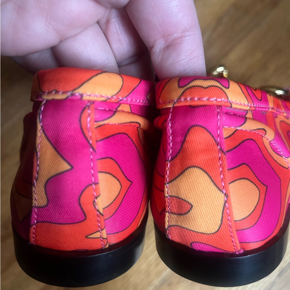 Jeffrey Campbell Vibrant Pink and Orange Loafers - Picture 4 of 7
